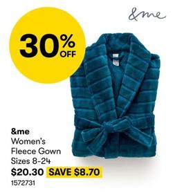 &me - Women's Fleece Gown Sizes 8-24 offers at $20.3 in BIG W