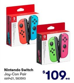Nintendo - Switch Joy-Con Pair  offers at $109 in BIG W