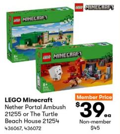 Lego - Nether Portal Ambush or The Turtle Beach House offers at $39 in BIG W