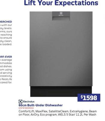 Electrolux - 60cm Built-under Dishwasher offers at $1598 in Retravision