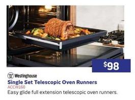 Westinghouse - Single Set Telescopic Oven Runners offers at $98 in Retravision