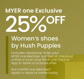 Hush Puppies - 25% Off Women’s Shoes  offers in Myer