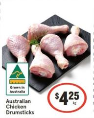 Australian Chicken Drumsticks offers at $4.25 in IGA