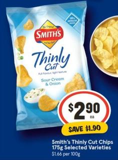Smith's - Thinly Cut Chips 175g Selected Varieties offers at $2.9 in IGA