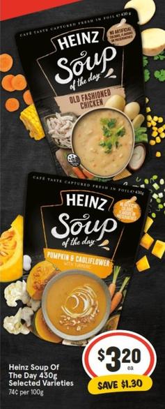 Heinz - Soup Of The Day 430g Selected Varieties offers at $3.2 in IGA