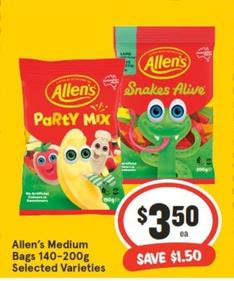 Allen's - Medium Bags 140-200g Selected Varieties offers at $3.5 in IGA