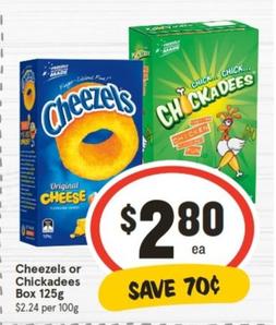 Cheezels - Or Chickadees Box 125g offers at $2.8 in IGA