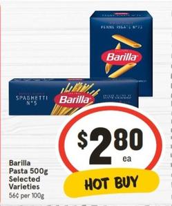 Barilla - Pasta 500g Selected Varieties offers at $2.8 in IGA