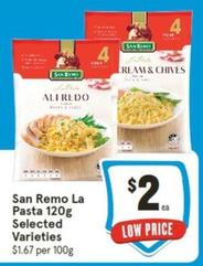 San Remo - La Pasta 120g Selected Varieties offers at $2 in IGA