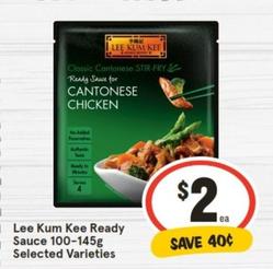 Lee Kum Kee - Ready Sauce 100-145g Selected Varieties offers at $2 in IGA