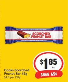 Cooks - Scorched Peanut Bar 45g offers at $1.85 in IGA