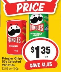 Pringles - Chips 53g Selected Varieties offers at $1.35 in IGA