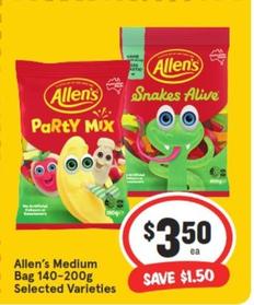 Allen's - Medium Bag 140-200g Selected Varieties offers at $3.5 in IGA