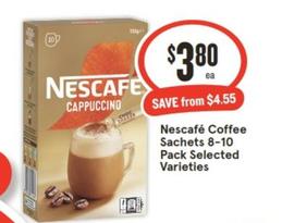 Nescafe - Coffee Sachets 8-10 Pack Selected Varieties offers at $3.8 in IGA