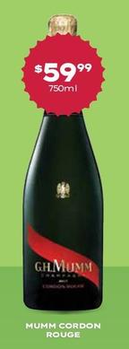 Mumm - Cordon Rouge offers at $59.99 in Thirsty Camel