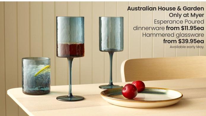 Australian House & Garden - Hammered Glassware offers at $39.95 in Myer