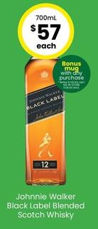 Johnnie Walker - Black Label Blended Scotch Whisky offers at $57 in The Bottle-O
