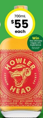 Howler Head - Bourbon Whiskey Liqueur With Banana Flavour offers at $56 in The Bottle-O