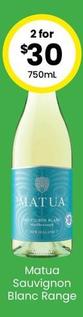 Matua - Sauvignon Blanc Range offers at $30 in The Bottle-O