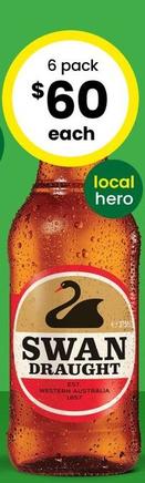 Swan Draught - Stubbies 375ml offers at $62 in The Bottle-O