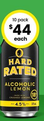 Hard Rated - 4.5% Premix Range Cans 375ml offers at $46 in The Bottle-O