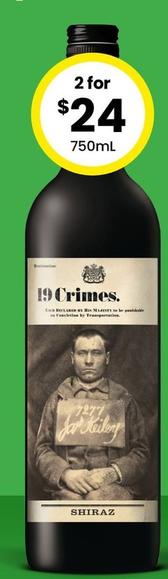 19 Crimes - Range (excl. Snoop Cali Range) offers at $24 in The Bottle-O