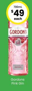 Gordon's - Pink Gin offers at $50 in The Bottle-O