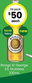Boags - St George 3.5 Stubbies 330ml offers at $50 in The Bottle-O