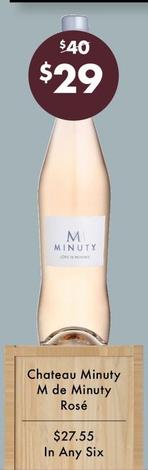 Chateau Minuty - M De Minuty Rose offers at $29 in Vintage Cellars