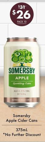 Somersby - Apple Cider Cans 375ml offers at $26 in Vintage Cellars