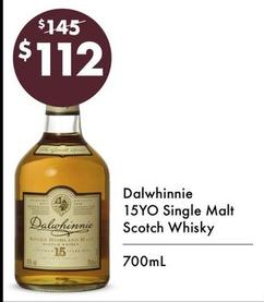 Dalwhinnie - 15yo Single Malt Scotch Whisky 700ml offers at $112 in Vintage Cellars