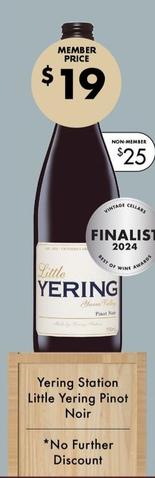 Yering Station - Little Yering Pinot Noir offers at $19 in Vintage Cellars