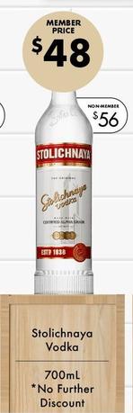 Stolichnaya - Vodka offers at $48 in Vintage Cellars