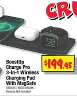 Belkin - Boostup Charge Pro 3-in-1 Wireless Charging Pad With Magsafe offers at $199.95 in JB Hi Fi