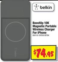 Belkin - Boostup 10k Magnetic Portable Wireless Charger For Iphone offers at $74.95 in JB Hi Fi