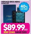Versace - Eros Mens 100ml Edt offers at $89.99 in Your Discount Chemist