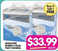 Molicare - Mobile 6 Drop Pant Varieties offers at $33.99 in Your Discount Chemist