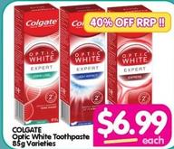 Colgate - Optic White Toothpaste 85g Varieties offers at $6.99 in Your Discount Chemist