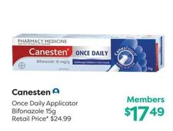 Canesten - Once Daily Applicator Bifonazole 15g offers at $17.49 in National Pharmacies