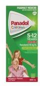 Panadol - 5-12 Years Paracetamol Elixir Oral Liquid Raspberry Flavour 200ml offers at $23.99 in Wizard Pharmacy