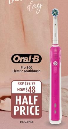 Oral B - Pro 500 Electric Toothbrush offers at $48 in Shaver Shop