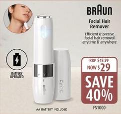 Braun - Facial Hair Remover offers at $29 in Shaver Shop