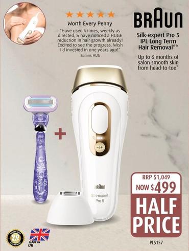 Braun - Silk-expert Pro 5 Ipl Long Term Hair Removal offers at $499 in Shaver Shop