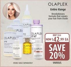 Olaplex - Entire Range offers at $42.99 in Shaver Shop