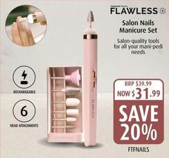 Flawless - Salon Nails Manicure Set offers at $31.99 in Shaver Shop