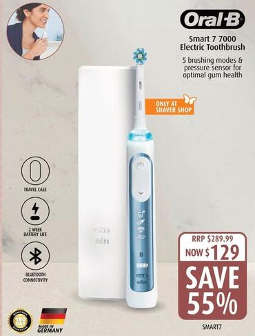 Oral B - Smart 7 7000 Electric Toothbrush offers at $129 in Shaver Shop