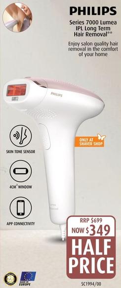 Philips - Series 7000 Lumea Ipl Long Term Hair Removal offers at $349 in Shaver Shop