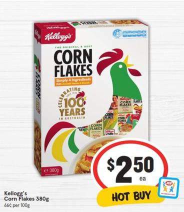 Kelloggs - Corn Flakes 380g offers at $2.5 in IGA