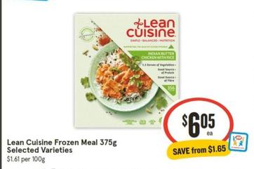Lean Cuisine - Frozen Meal 375g Selected Varieties offers at $6.05 in IGA