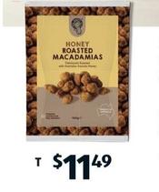 Honey Roasted Macadamias 400g offers at $11.49 in ALDI